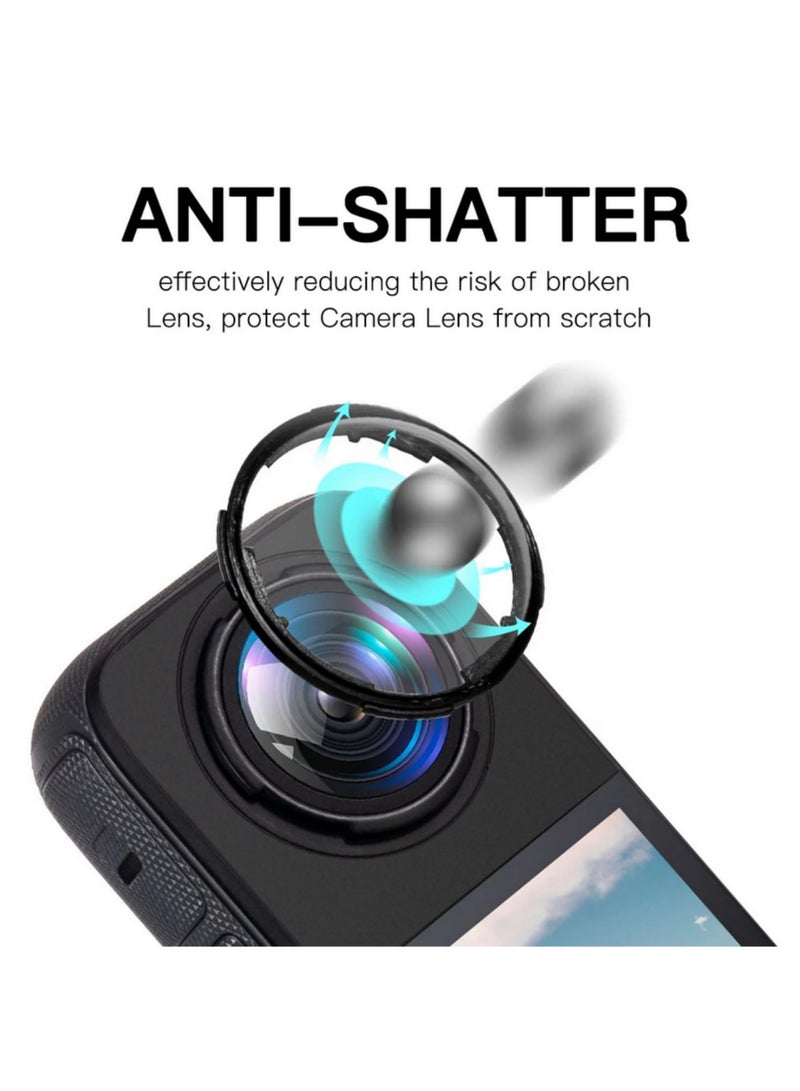 2PCS For Insta360 X4 Lens Protector Tempered Glass Lens Guards Anti Scratch Rotating Lens Cap Protective Guard Optical Glass Camera Accessories for Insta360 X4 Action Camera - Image 3